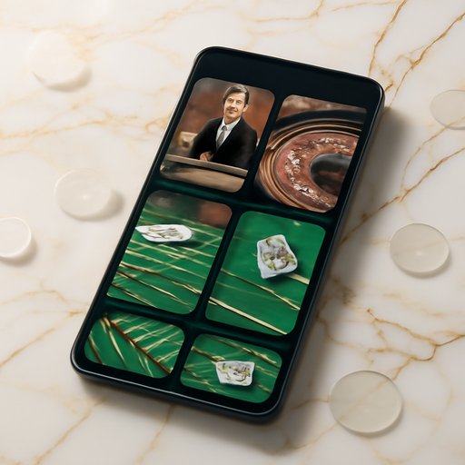 bd3333 Android phone showing live-casino tiles